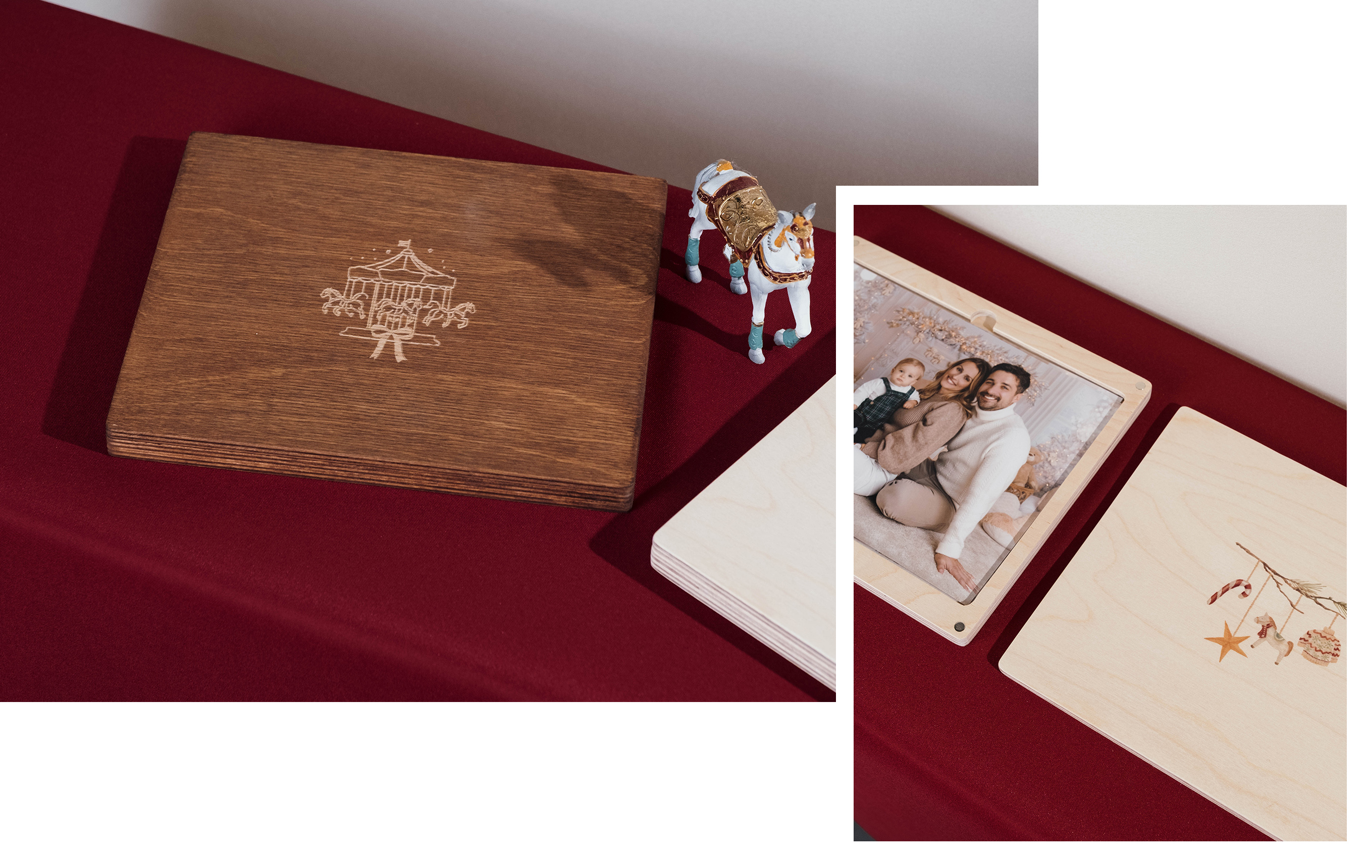 Christmas Print Box Santa Rectangular